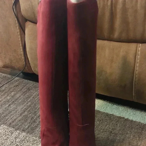 Marc Fischer dark red suede incept women's boots - Picture 10 of 11